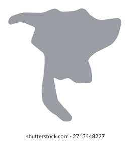 Mapa gris de Nidwalden aislado sobre fondo blanco. Ilustración vectorial