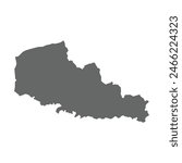 Grey map of Nord-Pas-de-Calais province. Vector illustration