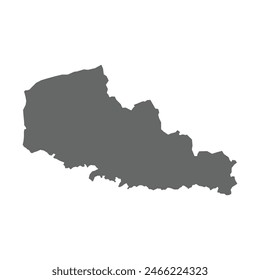 Grey map of Nord-Pas-de-Calais province. Vector illustration