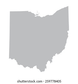 grey map of Ohio