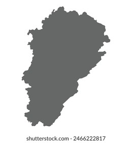 Grey map of Franche-Comté province. Vector illustration
