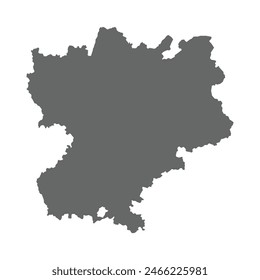 Grey map of Rhône-Alpes province. Vector illustration