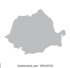 grey map of Romania
