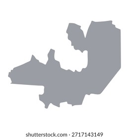 Graue Karte von Salta einzeln auf weißem Hintergrund. Vektorgrafik