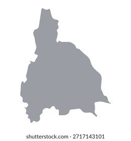 Mapa cinza de San Juan isolado no fundo branco. Ilustração vetorial