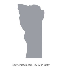 Mapa cinzento de San Luis isolado no fundo branco. Ilustração vetorial