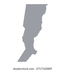 Mapa cinzento de Santa Fé isolado no fundo branco. Ilustração vetorial