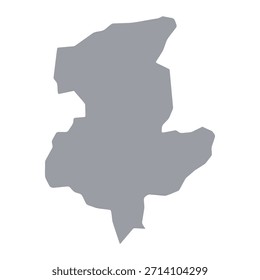 Mapa cinza de Sar-e Pol isolado no fundo branco. Ilustração vetorial