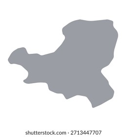 Mapa gris de Schwyz aislado sobre fondo blanco. Ilustración vectorial
