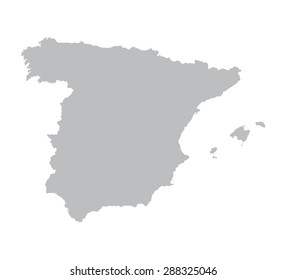 grey map of Spain