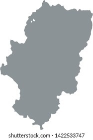 Grey Map of the Spanish Autonomous Community of Aragon