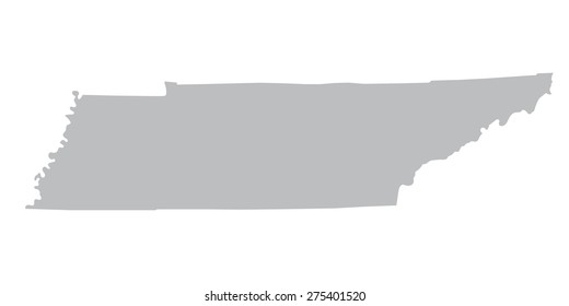 grey map of Tennessee