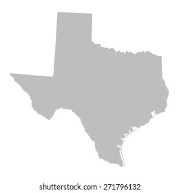 grey map of Texas