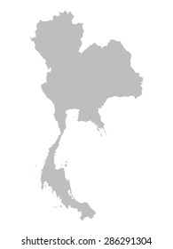 grey map of Thailand