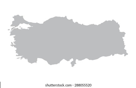 grey map of Turkey