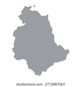  Mapa gris de Umbría aislado sobre fondo blanco. Ilustración vectorial
