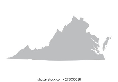 grey map of Virginia
