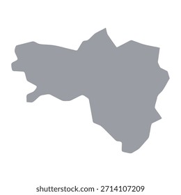 Mapa gris de Wardak aislado sobre fondo blanco. Ilustración vectorial