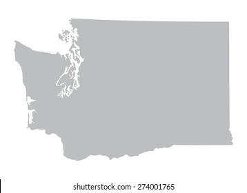 grey map of Washington