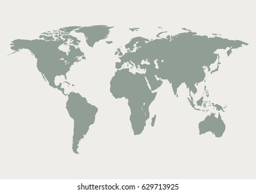 grey map of the world