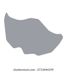 Mapa gris de Zug aislado sobre fondo blanco. Ilustración vectorial