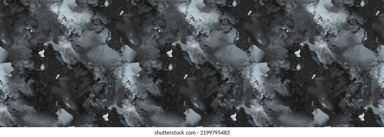 Grey Marble Background. Metal Water Color Background. Black Liquid Watercolor. Dirty Alcohol Ink Splash Floor. Fluid Elegant Splash. Grey Tile Stone. Black Light Pattern. Modern Abstract Template.