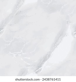 Grauer Marmorboden Textur. Leichte Fliesenwand. Aquarell aus weißem Marmor. Moderne nahtlose Vorlage. Grauer Alkohol-Tintenhintergrund. Helle Wasserfarbe wiederholen. Weißer nahtloser Hintergrund. In: Fluid Vector Pattern.