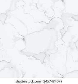 Grey Marble Paint Pattern. Grey Water Color Background. Light Tile Floor. White Seamless Watercolor. White Marble Background. Light Alcohol Ink Splash. Light Vector Grunge. Vector Abstract Painting.