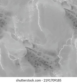 Grey Marble Pattern. Light Marble Watercolor. White Tile Floor. Fluid Vector Splash. Gray Alcohol Ink Background. Vector Seamless Template. Light Water Color Repeat Paint. Gray Abstract Ink Background