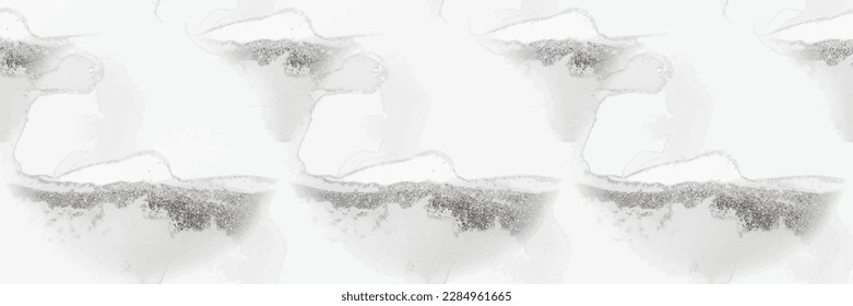 Grey Marble Pattern. White Tile Slate. Light Gradient Background. Modern Abstract Template. Light Marble Watercolor. White Alcohol Ink Splash Floor. Fluid Vector Ceramic. Grey Water Color Background.