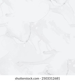 Grey Marble Stone Texture. Grey Vector Pattern. White Tile Slate. Grey Alcohol Ink Splash. Modern Seamless Template. Light Seamless Background. White Water Color Background. Light Marble Watercolor.