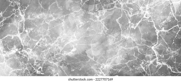 Grey marble texture. Granite. Stone. Hand drawn dark grey abstract vector illustration for background, cover, interior decor and other users. Grunge watercolor surface. Template for design interior.