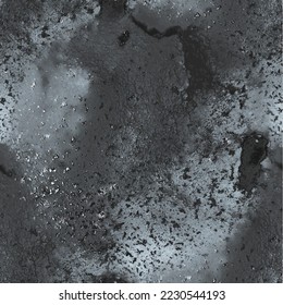 Grey Marble Texture. Slab Water Color Repeat Wall. Black Elegant Texture. Grey Marble Watercolor. Metal Alcohol Ink Watercolor. Vector Seamless Template. Gray Abstract Background. Gray Tile Floor.