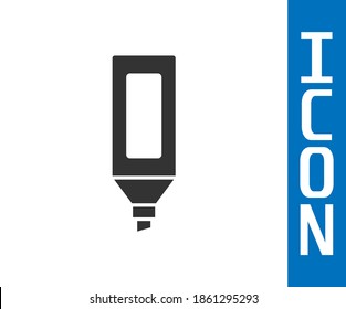 Grey Marker pen icon isolated on white background.  Vector