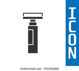 Grey Marker pen icon isolated on white background.  Vector