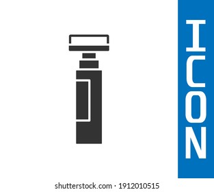 Icono de la pluma del marcador gris aislado en fondo blanco.  Vector