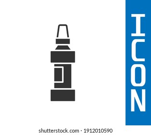 Grey Marker pen icon isolated on white background.  Vector