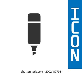 Grey Marker pen icon isolated on white background.  Vector Illustration
