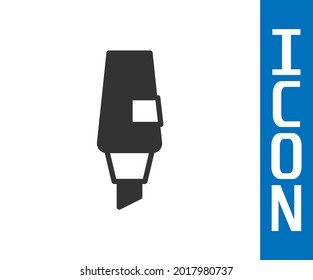 Grey Marker pen icon isolated on white background.  Vector