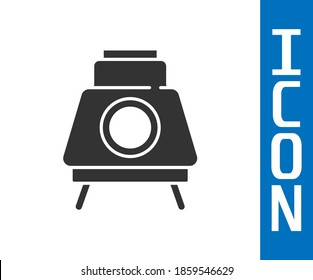 Grey Mars rover icon isolated on white background. Space rover. Moonwalker sign. Apparatus for studying planets surface.  Vector