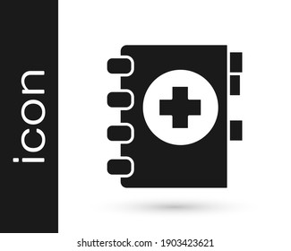 Grey Medical clipboard with clinical record icon isolated on white background. Prescription, medical check marks report.  Vector Illustration