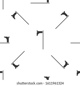 Grey Medieval axe icon isolated seamless pattern on white background. Battle axe, executioner axe. Medieval weapon.  Vector Illustration