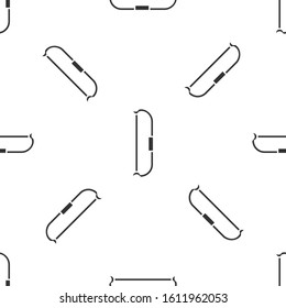 Grey Medieval bow icon isolated seamless pattern on white background. Medieval weapon.  Vector Illustration
