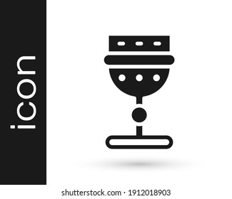 Grey Medieval goblet icon isolated on white background.  Vector