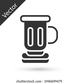 Grey Medieval goblet icon isolated on white background. Vector