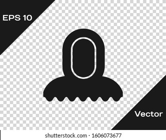 Grey Medieval hood icon isolated on transparent background. Hooded sweatshirt.  Vector Illustration
