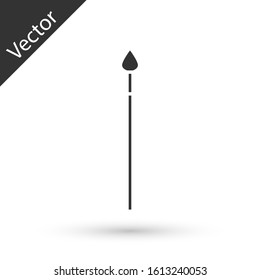 Grey Medieval spear icon isolated on white background. Medieval weapon.  Vector Illustration