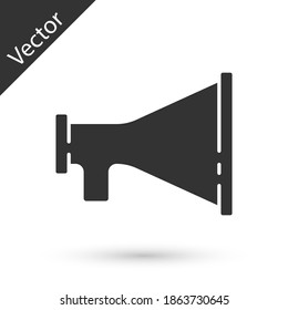Grey Megaphone icon isolated on white background. Speaker sign. Vector.