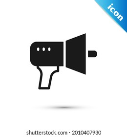 Grey Megaphone icon isolated on white background. Speaker sign.  Vector