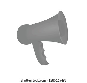 Grey megaphone. vector illustration